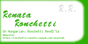 renata ronchetti business card